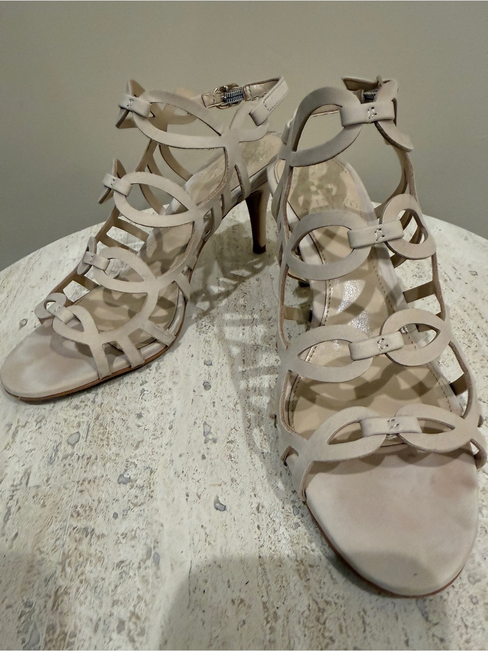 Vince Camaro Women's Neutral Strappy High Heel Sandals